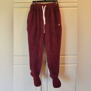 Cozy Burgundy Fleece Joggers